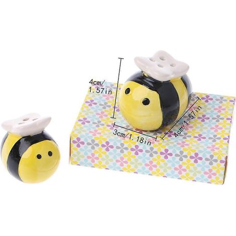 Moulin à Sel et Poivre en Céramique Style Abeille Volante pour Cuisine (1/4)