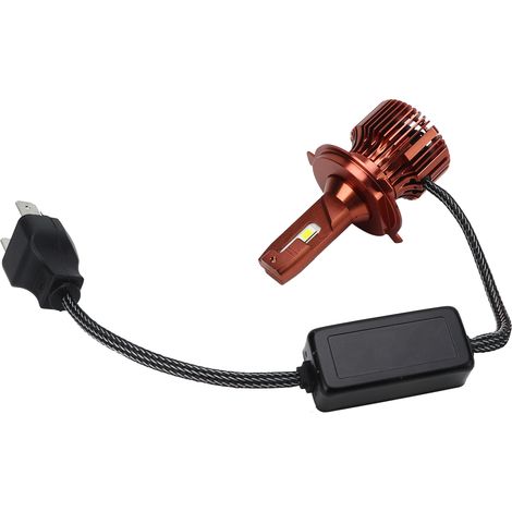 Ampoule LED Moto H4 48W 4800LM Blanc 6000K 12V Étanche Phare Double Fil Croisement Route (1/5)