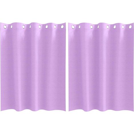 Maison Exclusive - Verdunkelungs-Vorhänge mit Ringen 2 pcs Lila 1