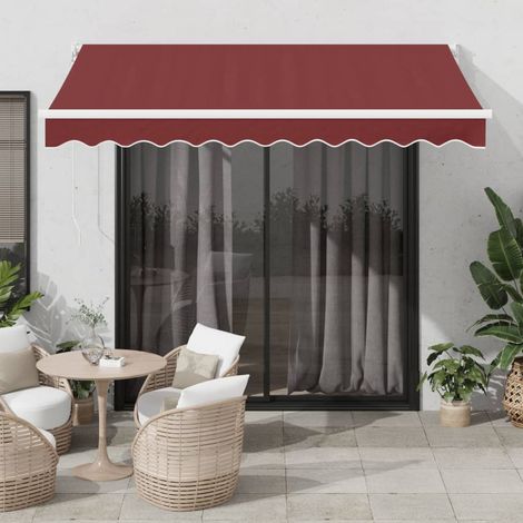Markise Manuell Weinrot 300x250 cm vidaXL437194 (1/5)
