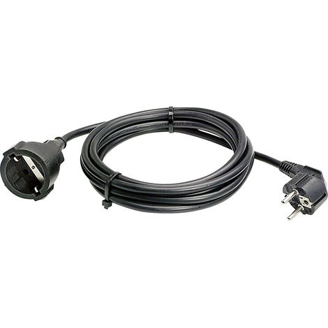 AS Schwabe 51012 Strom Verlängerungskabel 16 A Schwarz 10.00 m H05VV-F 3G 1,5 mm²