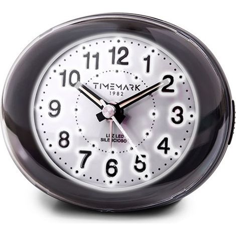 DESPERTADOR LUZ LED Y SNOOZE NEGRO