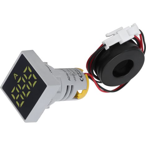 Ampèremètre numérique à panneau mat, voyant lumineux, 220 V CA, AD16-22FSAYellow (1/5)