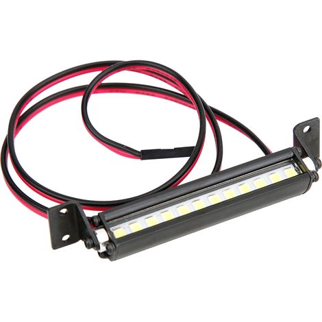 Accessoire pour voiture RC : mini barre lumineuse LED 12 LED pour toit, compatible avec TRX-4 SCX10 1/10 4WD Crawler (noir). (1/5)