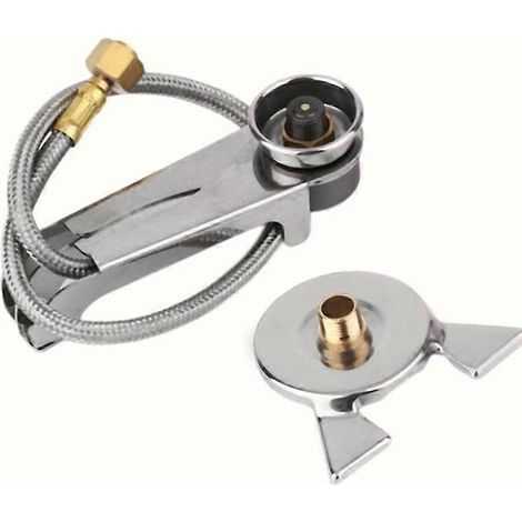 Adaptateur pour réchaud à gaz extérieur, cartouche de conversion, connecteur de réservoir, accessoires de cuisine extérieure pour le camping, la randonnée et les pique-niques. (1/5)