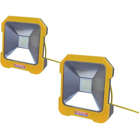 Faithfull FPPSLTL20L SMD LED 110v Task Light Power Take-off Twin Pack