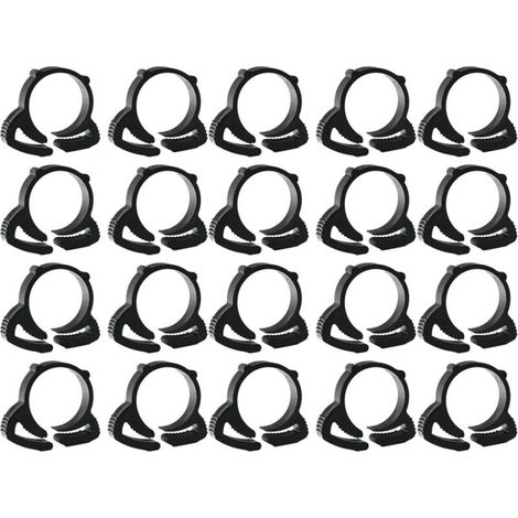 Lot de 20 colliers de serrage en nylon à cliquet en plastique pour tuyau d'arrosage (φ20 mm) (1/5)