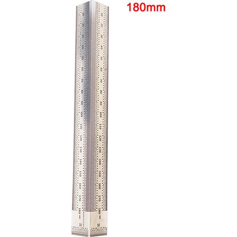 Règle de marquage ultra de précision, règle de traitement du bois de règle de marquage d'angle droit de règle de marquage d'angle droit 180mm Outil de mesure en acier inoxydable (1/5)