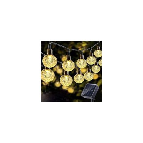 Guirlande Lumineuse Solaire,11M 60 LEDs Guirlande Lumineuses Solaires Exterieur,Blanc Chaud,8 Modes pour Jardin,Noël,Mariages,Fêtes (1/5)