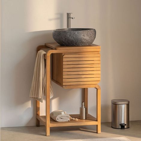 Ensemble de meuble de salle de bain en bois de teck Bradley SKLUM (1/5)