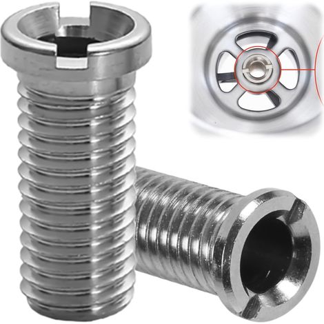 Viti cave in 2 pezzi per lavelli, viti cave in acciaio inox M12 x 30 mm, accessori per tappo filtro cestello lavello per cucina, adatti per lavelli da cucina e da bar, lavelli con filtro (1/5)