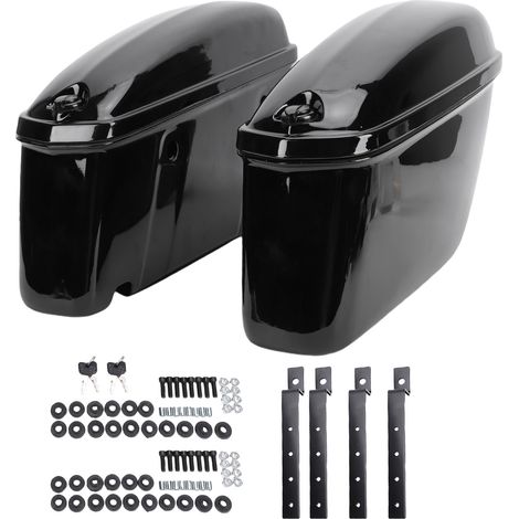 Sacs de selle rigides pour moto, boîte latérale de rangement de bagages de coffre de 22l avec serrure et Kit de montage de remplacement pour Suzuki (1/5)