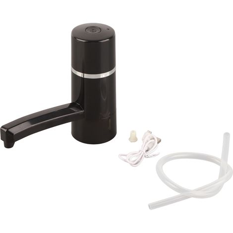1x Pompe électrique pour bouteille d'eau rechargeable sans fil, distributeur portable USB noir (1/5)