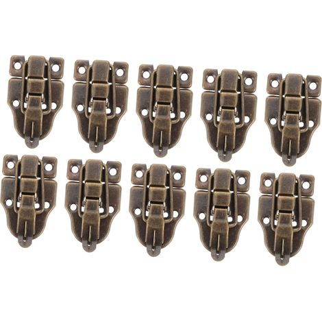 10 Pieces Furniture Practical Antique Closure Jewelry Latches Copper