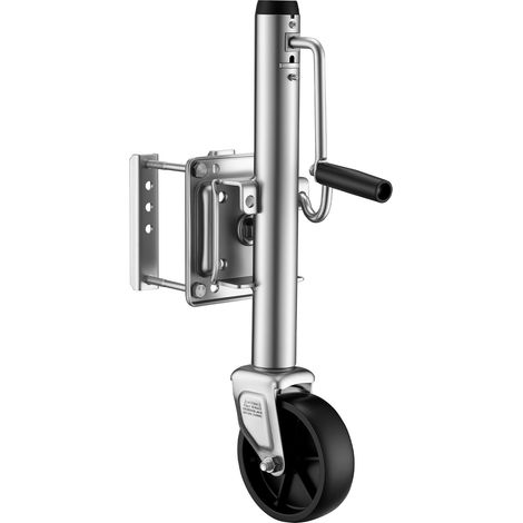 Wiltec Rueda de apoyo para remolque hasta 450 kg con altura de elevación de 254 mm, soporte de acero galvanizado