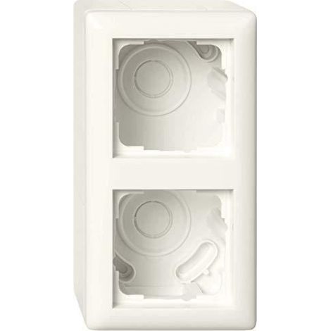 Gira Custodia AP 2f + telaio Standard 55 bianco crema [106201], 1062 01