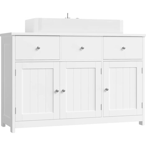 Lavabo sous armoire, design chic, rangement spacieux, Blanc (1/2)