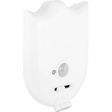 Lumière de cible de toilette amusante avec 4 projections rotatives et capteur mouvement, lumière d'apprentissage la propreté facile à coller pour les garçons, nuit salle bain, aide à (1/5)