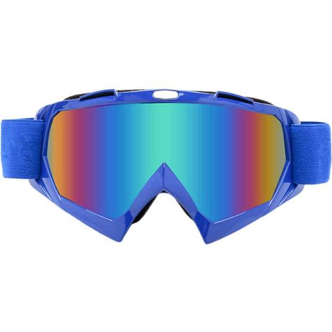 Lunettes de motocross, de quad et de VTT tout-terrain, antidérapantes, anti-impact et coupe-vent, monture bleu sable. (1/5)