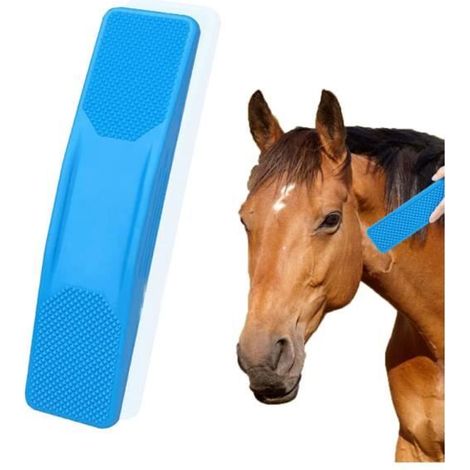 Brosse de massage pour chevaux 6 en 1, brosse de mue, brosse de toilettage pour animaux de compagnie pour enlever les poils (1/4)