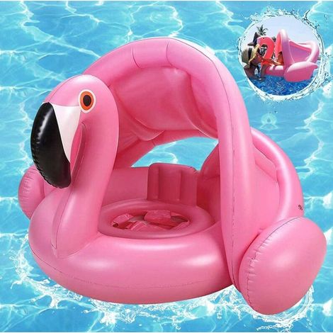 Flamingo Swim Ring, Flamingo Inflatable Swim Ring, Inflatable Baby Swim Ring, Sunscreen Baby Swim Ri (1/4)