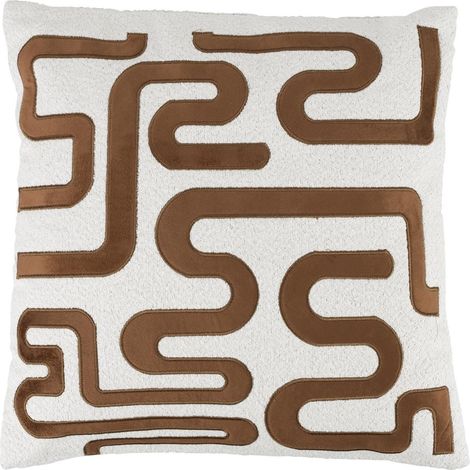 Coussin, Coussin déco 40x40 cm motif tissu Marron en Fabric, BOITE A DESIGN (1/5)