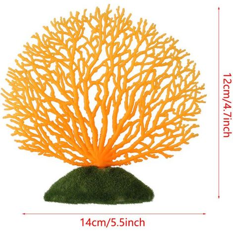 Ornement aquarium - FAFEICY - Corail artificiel - Plastique - Base résine - 14 x 12 cm (1/5)