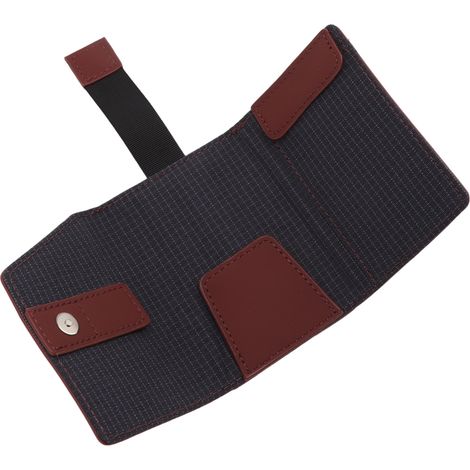 Portefeuille minimaliste en cuir marron rouge, porte-cartes de crédit et porte-monnaie, portefeuille multifonction portable pour hommes et femmes.
