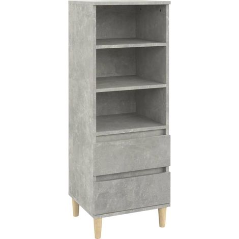 Credenza cassettiera cassettiera mobile contenitore organizer cucina soggiorno soggiorno alto 40 x 36 x 110 cm derivati del legno grigio 020034433