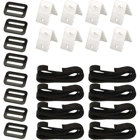 Lot de 8 sangles universelles pour bâche de piscine creusée, attaches pour chariot de transport de piscine, sangles de serrage pour bâche de piscine, enrouleur de pare-soleil, roue de visière