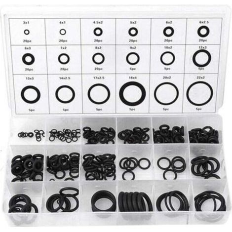 225pcs 18 Tailles étanchéité en Caoutchouc Joint Torique Rondelle Assortiment Set Pour la Réparation Automobile de Véhicule de Voiture