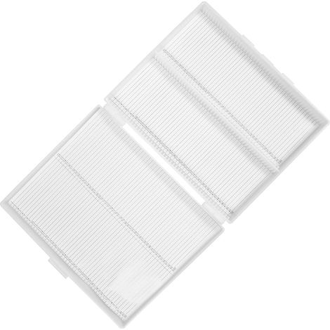 Boîte de Rangement Plastique Blanche Capacité Élevée, Étanche pour 100 Lames de Microscope pour Laboratoire et Salle de Classe (1/5)