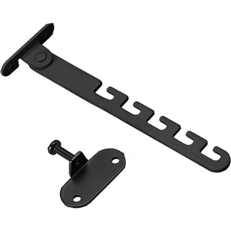 Limiteurs de fenêtre réglables avec contrôle de l'inclinaison - Matériel en acier au carbone，noir，1pcs