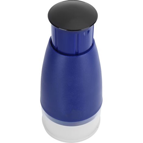 Manuelle Handpresse zum Zerkleinern von Knoblauch und Ingwer, Gemüseschneider für den Hausgebrauch mit 2 blauen Kunststoffbehältern (1/5)
