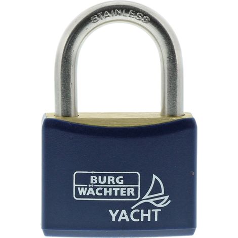 Burg-Wachter Lucchetto, 6,5 mm spessore Grillo 2 chiavi Yacht 460 Ni 40 SB, 1 pezzo (1/4)