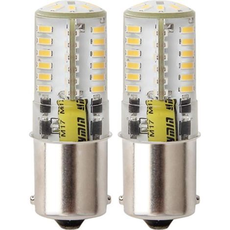 Lot de 2 Ampoule LED Ba15s 5W Blanc Chaud 3000K 360 Degrés Pour Auto Bateau RV (1/5)
