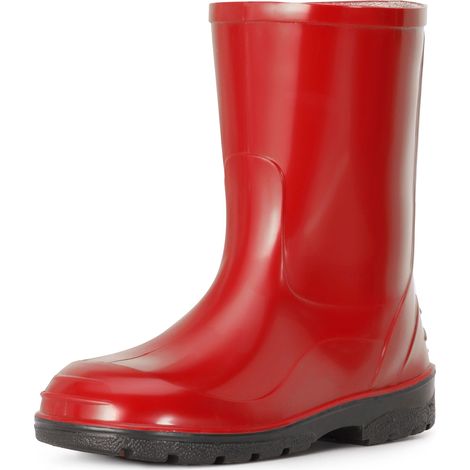 Ladeheid Chaussures en Caoutchouc imperméables Hautes pour Enfants - Bottes de Pluie pour garçons et Filles LA-939 (Rouge-2, 29 EU) (1/5)