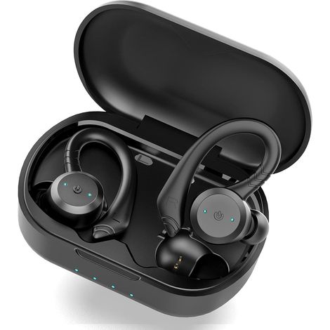Casque Bluetooth 5.1 pour le sport, étanche IP7, double microphone, stéréo HD, réduction de bruit CVC 8.0 (1/3)