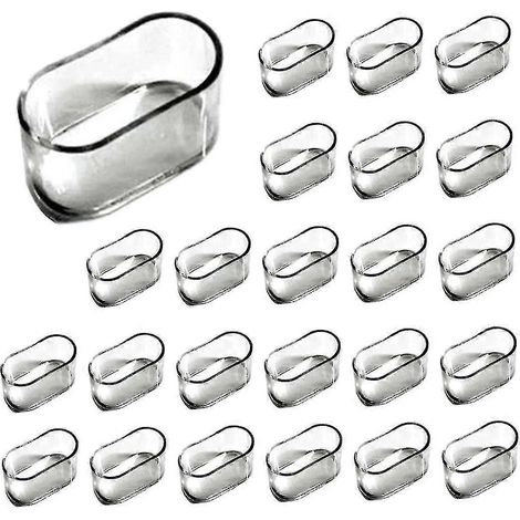 Lot de 30 protège-pieds de chaise ovales en silicone, embouts de meubles, housses de table, protections de sol contre les rayures - mxbc (1/3)