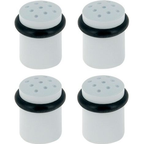 Juego de 4 topes de puerta atornillables de aluminio blanco CHRISLIGNE Bu271lx4/51e Diámetro 2,8 x Alto 4 cm AUTRES