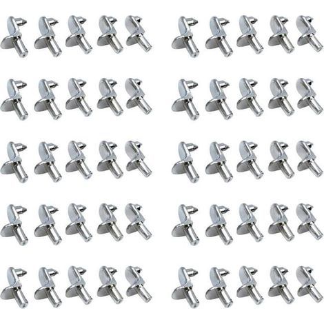 10x taquet acier étagère équerre tenon 5mm support fixation attache armoire (1/3)