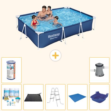 Bestway Bestway Steel Pro Rectangulaire - 300x201x66 cm - 8-pièces  S22083 (1/5)