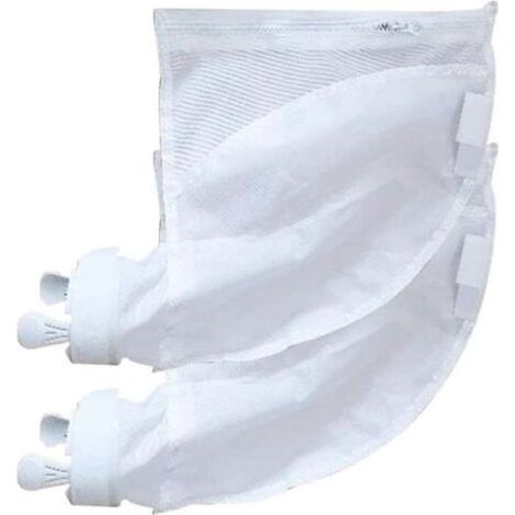 Sac Filtrant Piscine - Nylon - Compatible avec Nettoyeur Aspirateur Piscine - 30 x 32 cm - Diamètre Orifice 7 cm - 2 Pièces (1/4)