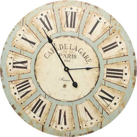 vidaXL Reloj de pared de MDF multicolor 60 cm (1/2)