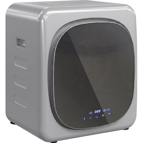 HOMCOM secadora de evacuación 3 kg 800W secadora compacta con pantalla táctil control de temperatura y tiempo tambor inox bloqueo infantil plata (1/5)