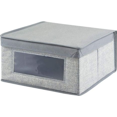 Set mit 3 Aufbewahrungsboxen aus Stoff für Kinderzimmer und Schlafzimmer – Große Aufbewahrungsbox für Kleidung – Grau