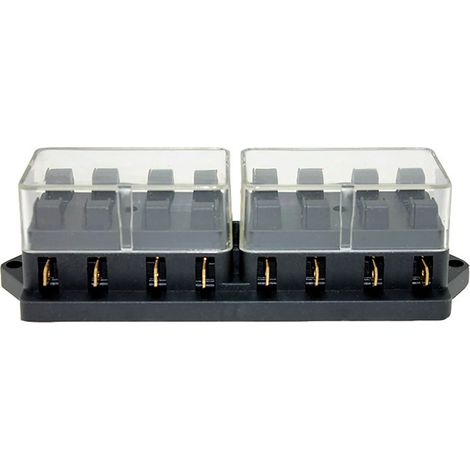 Boîtier porte-fusibles à 8 voies avec 8 fusibles standard pour voiture, camion, bateau, véhicule 12 V/24 V/32 V (1/5)
