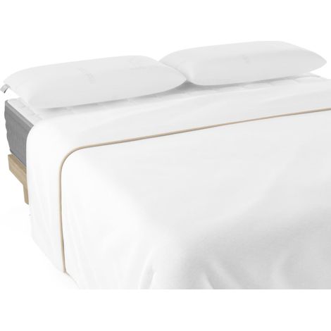Nalui Funda de Edredón Blanco  100% Algodón 180 Hilos, Suave, Transpirable, Lavable a 30ºC (1/4)