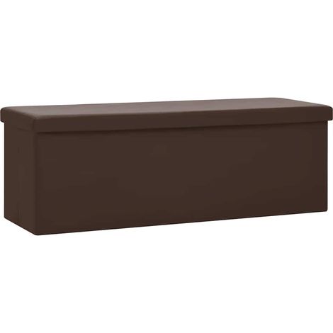 Maison Exclusive - Faltbare Sitzbank mit Stauraum Braun PVC (1/5)