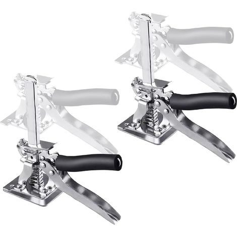 2 Stück Handheber, Arbeitssparende Arm Heber Wagenheber Höhenverstellung von 0,5-10 cm Klemmwerkzeug 400 Kg für Schwere Türen, Bretter, Heber, Schrank (1/5)